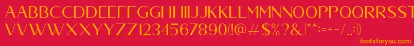 Abenda Font – Orange Fonts on Red Background