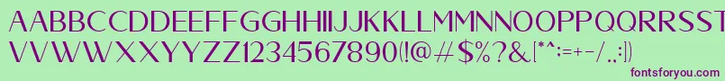 Abenda Font – Purple Fonts on Green Background