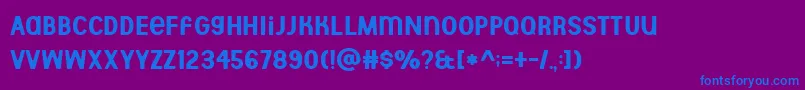 Шрифт Aberforth Demo – синие шрифты на фиолетовом фоне