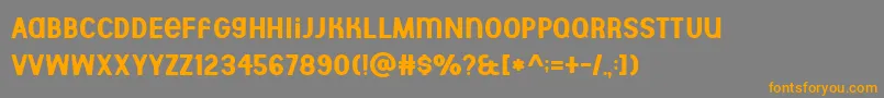 Aberforth Demo-Schriftart – Orangefarbene Schriften auf grauem Hintergrund