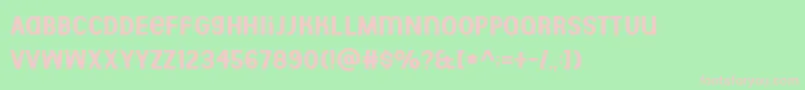 Aberforth Demo-fontti – vaaleanpunaiset fontit vihreällä taustalla