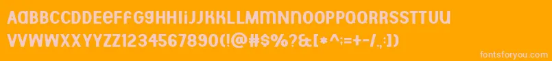 Aberforth Demo Font – Pink Fonts on Orange Background