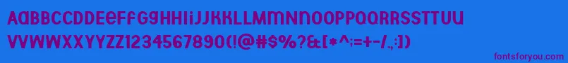 Aberforth Demo-Schriftart – Violette Schriften auf blauem Hintergrund
