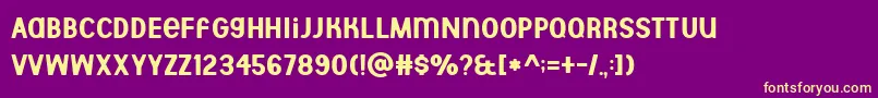 Aberforth Demo Font – Yellow Fonts on Purple Background