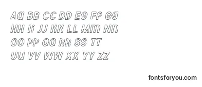 Шрифт Aberforth outline italic