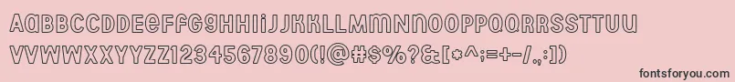 Aberforth outline Font – Black Fonts on Pink Background