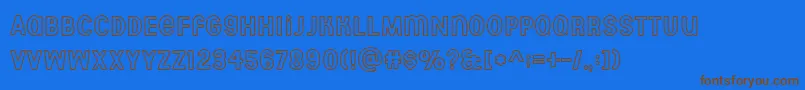 Aberforth outline Font – Brown Fonts on Blue Background