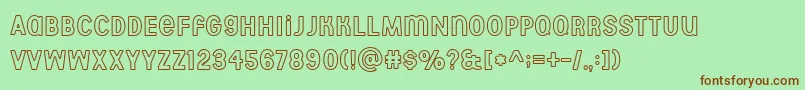 Aberforth outline Font – Brown Fonts on Green Background