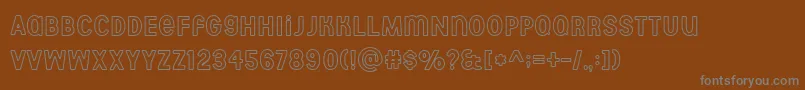Aberforth outline Font – Gray Fonts on Brown Background