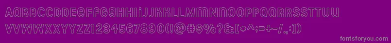 Aberforth outline Font – Gray Fonts on Purple Background