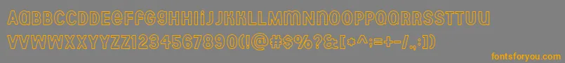 Aberforth outline Font – Orange Fonts on Gray Background