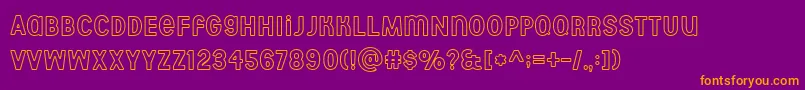 Więcej informacji o czcionce Aberforth outline Czcionka Aberforth outline – pomarańczowe czcionki na fioletowym tle