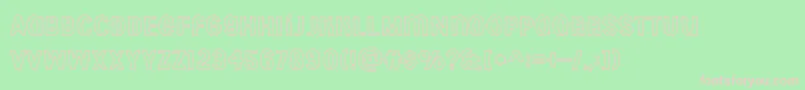 Aberforth outline Font – Pink Fonts on Green Background