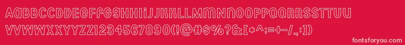 Aberforth outline Font – Pink Fonts on Red Background