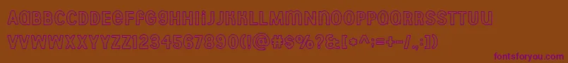 Aberforth outline Font – Purple Fonts on Brown Background