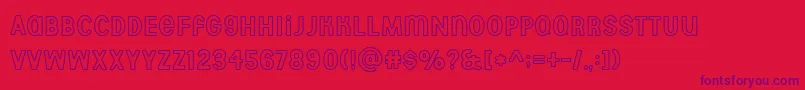 Aberforth outline Font – Purple Fonts on Red Background