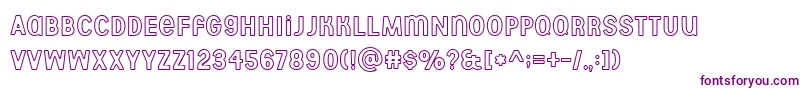 Aberforth outline Font – Purple Fonts on White Background