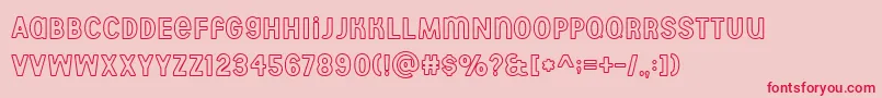 Aberforth outline Font – Red Fonts on Pink Background