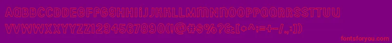 Aberforth outline Font – Red Fonts on Purple Background