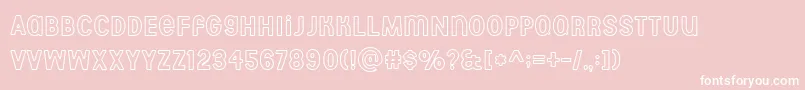 Aberforth outline Font – White Fonts on Pink Background