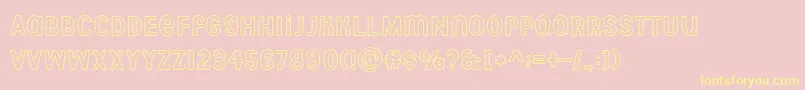 Aberforth outline Font – Yellow Fonts on Pink Background