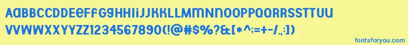 Aberforth Rough Font – Blue Fonts on Yellow Background