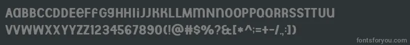 フォントAberforth Rough – 黒い背景に灰色の文字