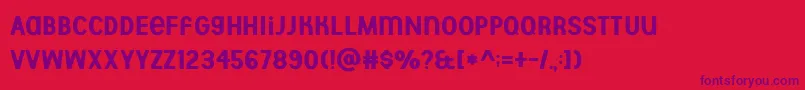 Aberforth Rough Font – Purple Fonts on Red Background