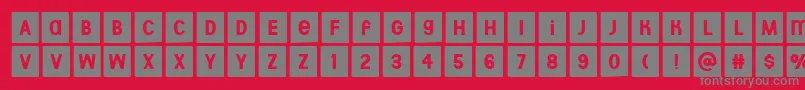 Aberforth Tiles Font – Gray Fonts on Red Background