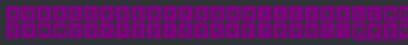 フォントAberforth Tiles – 黒い背景に紫のフォント