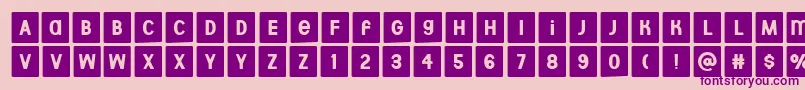 Aberforth Tiles-Schriftart – Violette Schriften auf rosa Hintergrund