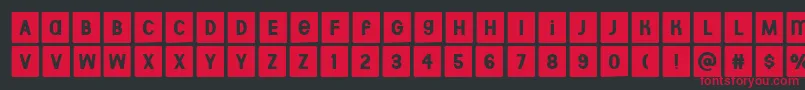 Aberforth Tiles Font – Red Fonts on Black Background