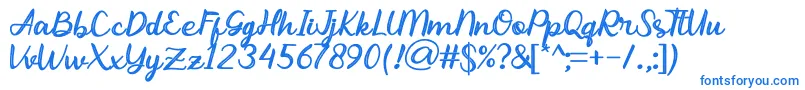 Abhayas Light Font – Blue Fonts on White Background