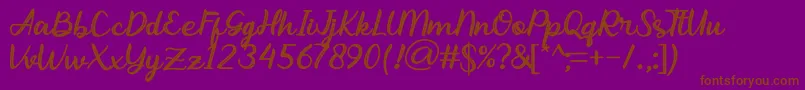 Abhayas Light Font – Brown Fonts on Purple Background