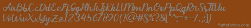 Abhayas Light Font – Gray Fonts on Brown Background