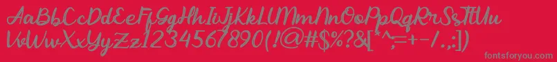 Abhayas Light Font – Gray Fonts on Red Background