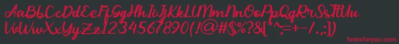 Abhayas Light Font – Red Fonts on Black Background