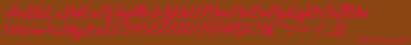 More about Abhayas Font Abhayas Font – Red Fonts on Brown Background