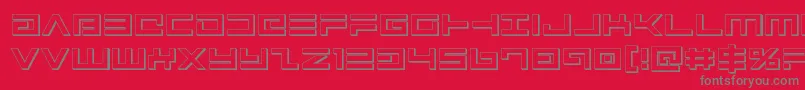 Avenger3D Font – Gray Fonts on Red Background