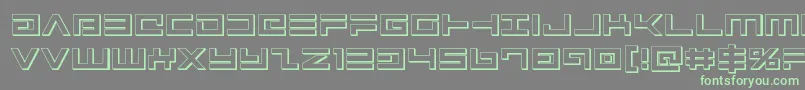フォントAvenger3D – 灰色の背景に緑のフォント
