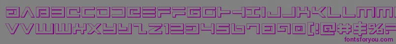 Avenger3D Font – Purple Fonts on Gray Background