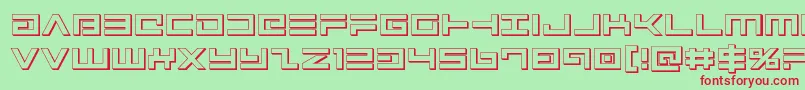 Avenger3D Font – Red Fonts on Green Background