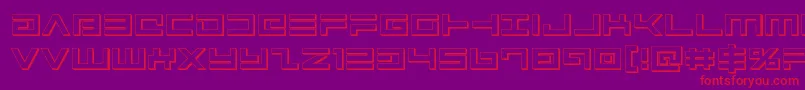 Avenger3D Font – Red Fonts on Purple Background