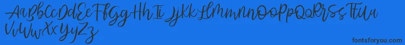 Abhyaksa FREE-Schriftart – Schwarze Schriften auf blauem Hintergrund