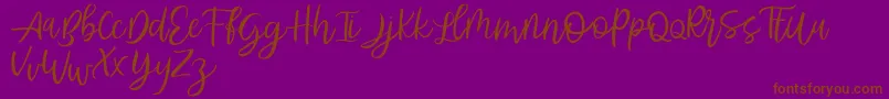 Abhyaksa FREE-Schriftart – Braune Schriften auf violettem Hintergrund