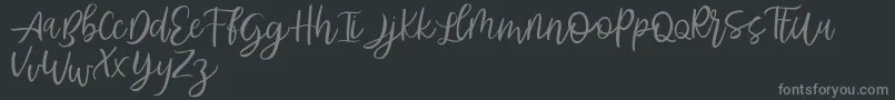 フォントAbhyaksa FREE – 黒い背景に灰色の文字