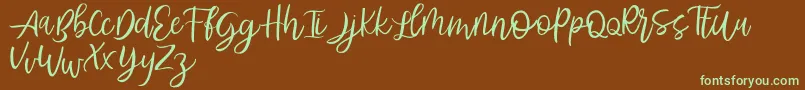 Abhyaksa FREE Font – Green Fonts on Brown Background