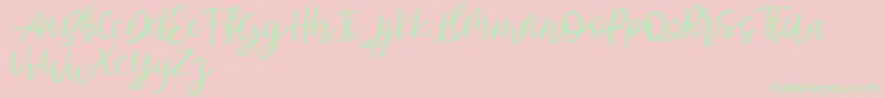 Abhyaksa FREE Font – Green Fonts on Pink Background