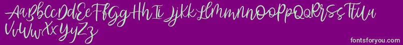 Abhyaksa FREE Font – Green Fonts on Purple Background