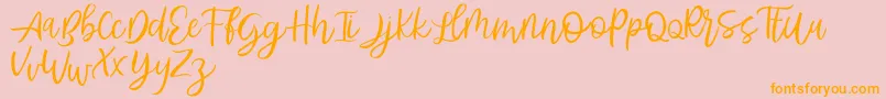 Abhyaksa FREE Font – Orange Fonts on Pink Background